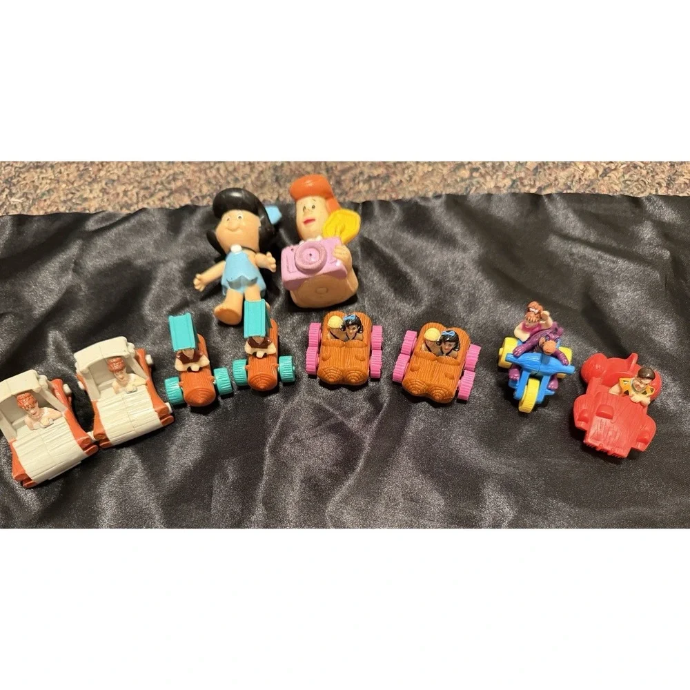 VTG 1993 Flintstones Happy Meal Toy Car Dino Fred Wilma Betty Barney Pebbles Bam